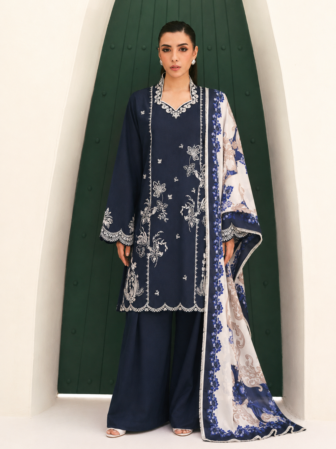 Cross Stitch Dhanak Embroidered 3 Piece | CS702