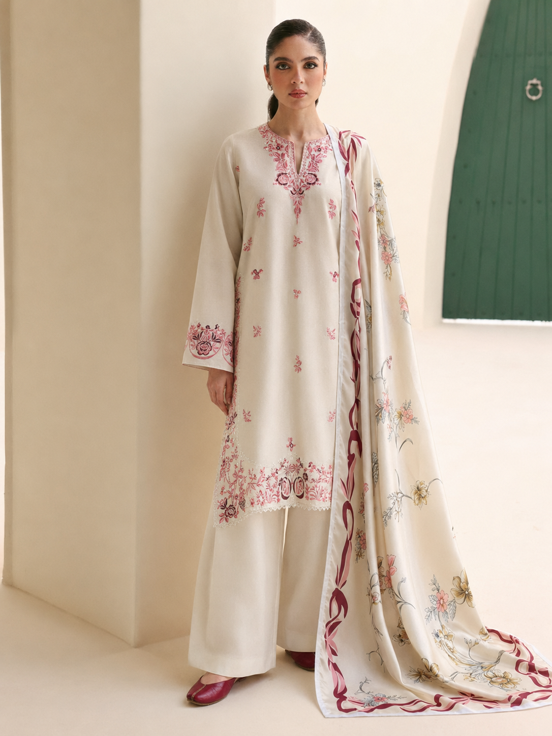 Zara Dhanak Embroidered 3 Piece | RZ401