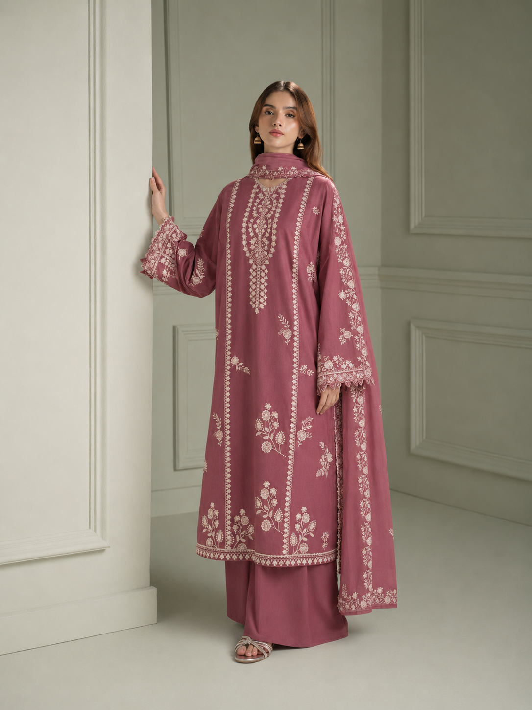 Cross Stitch Dhanak Embroidered 3 Piece | CS701