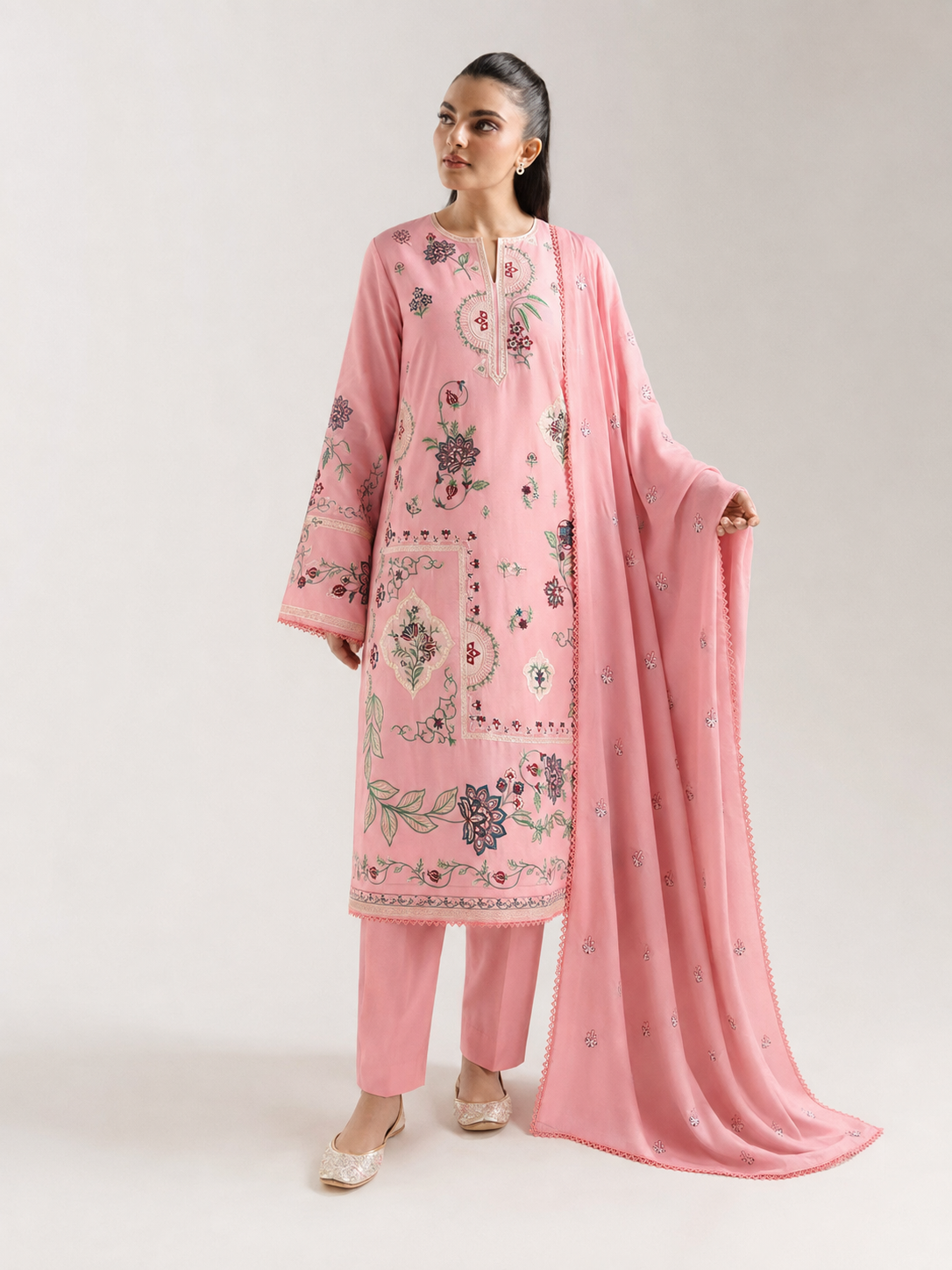 Bareeza Dhanak Embroidered 3 Piece | BA301