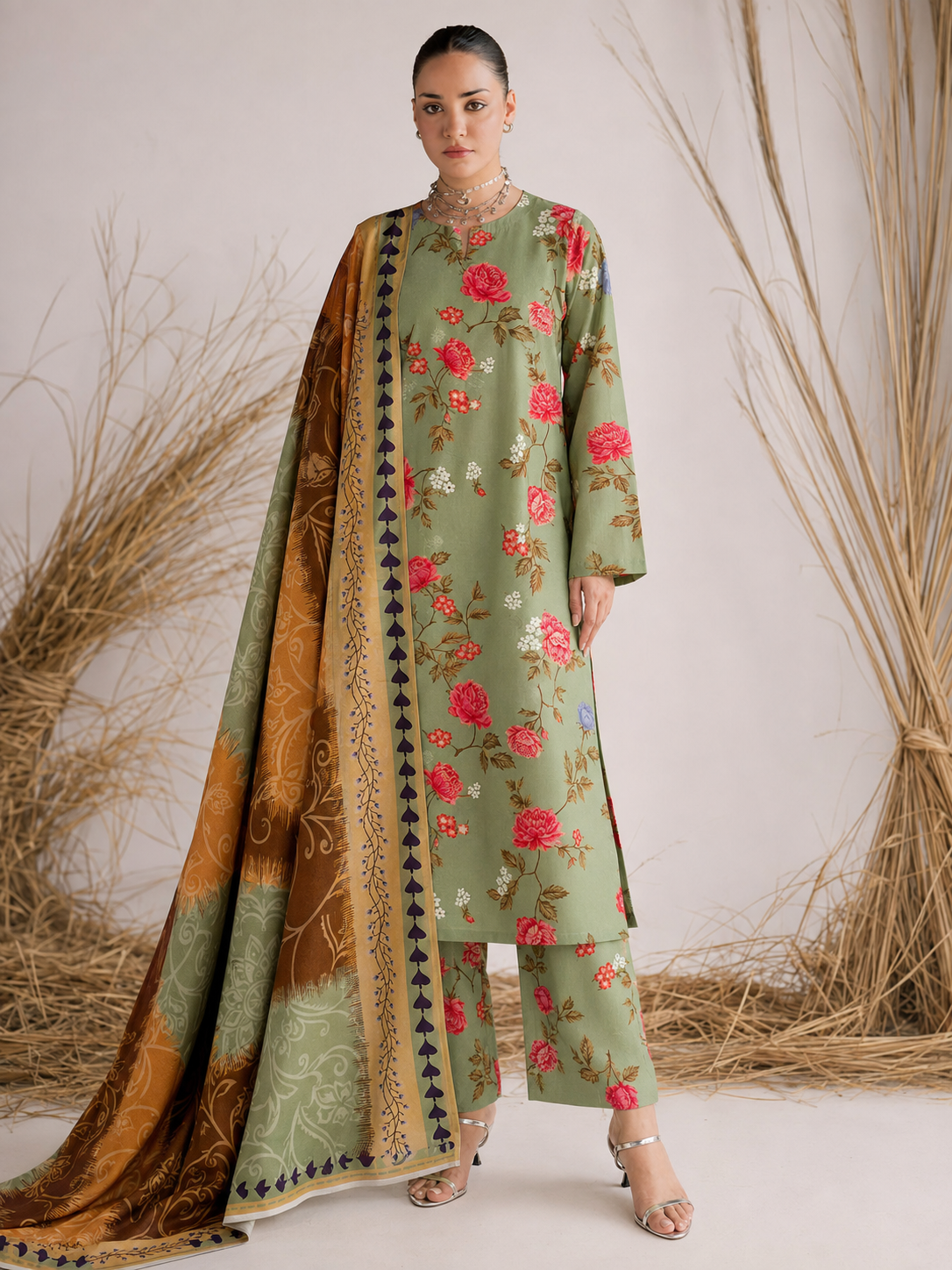 Maria B Linen Digital Printed 3 Piece | MB355