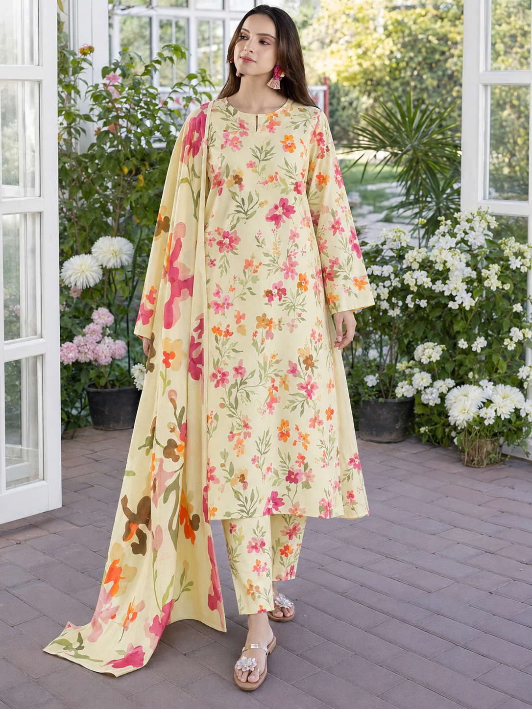 Maria B Linen Digital Printed 3 Piece | MB365