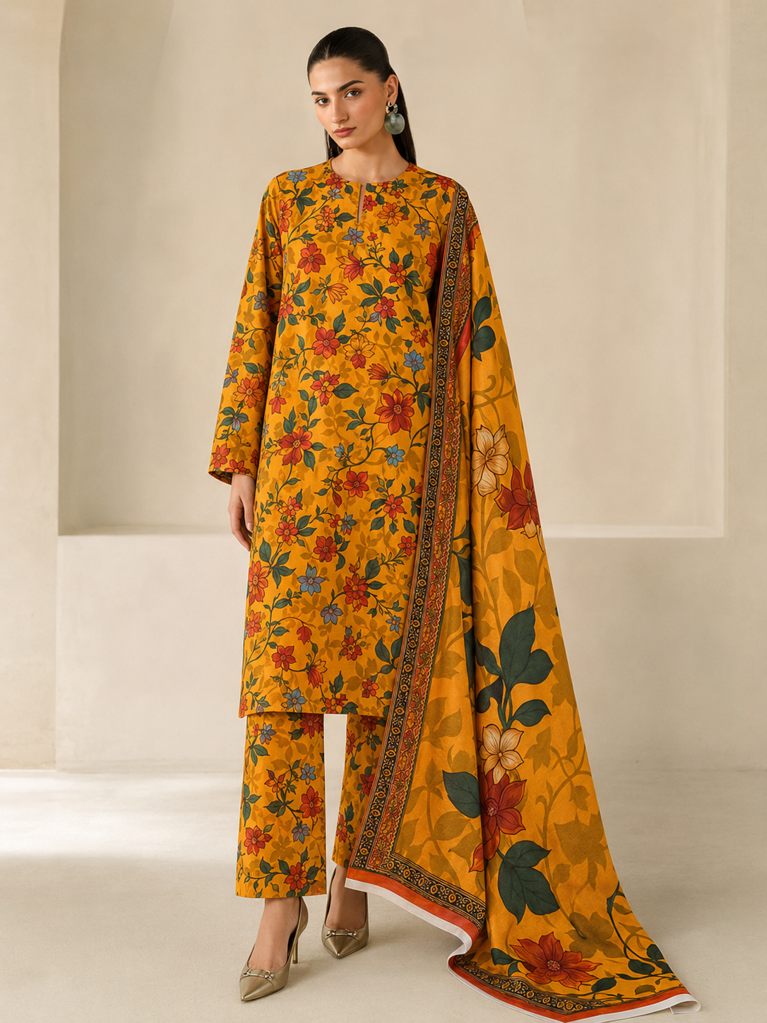 Maria B Linen Digital Printed 3 Piece | MB359