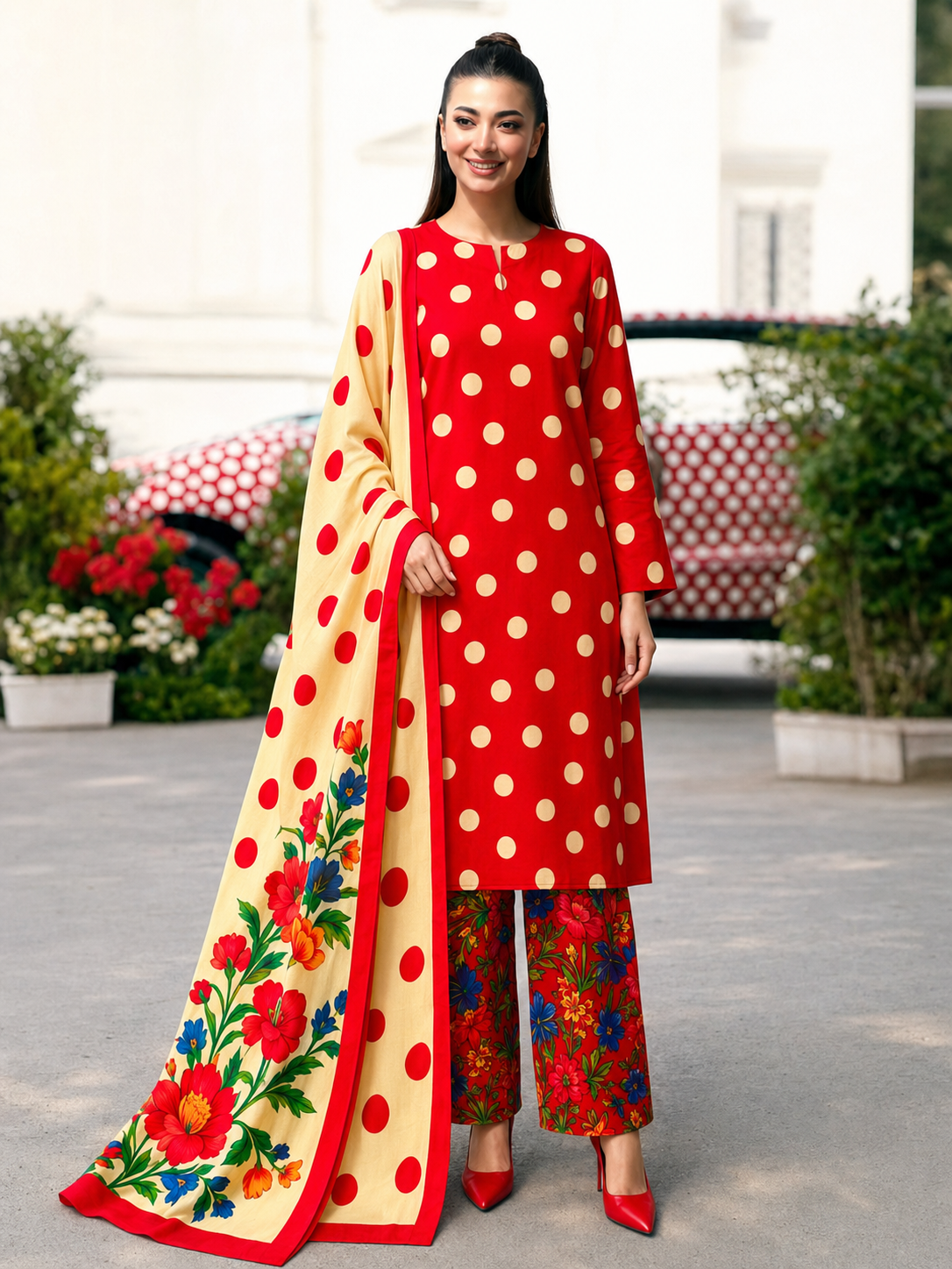 Maria B Linen Digital Printed 3 Piece | MB373