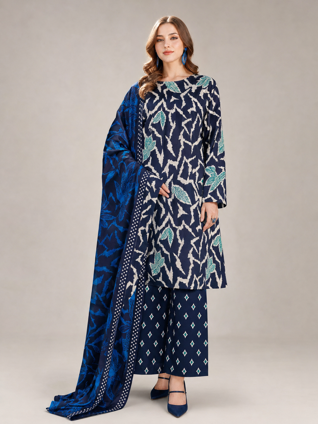 Maria B Linen Digital Printed 3 Piece | MB370