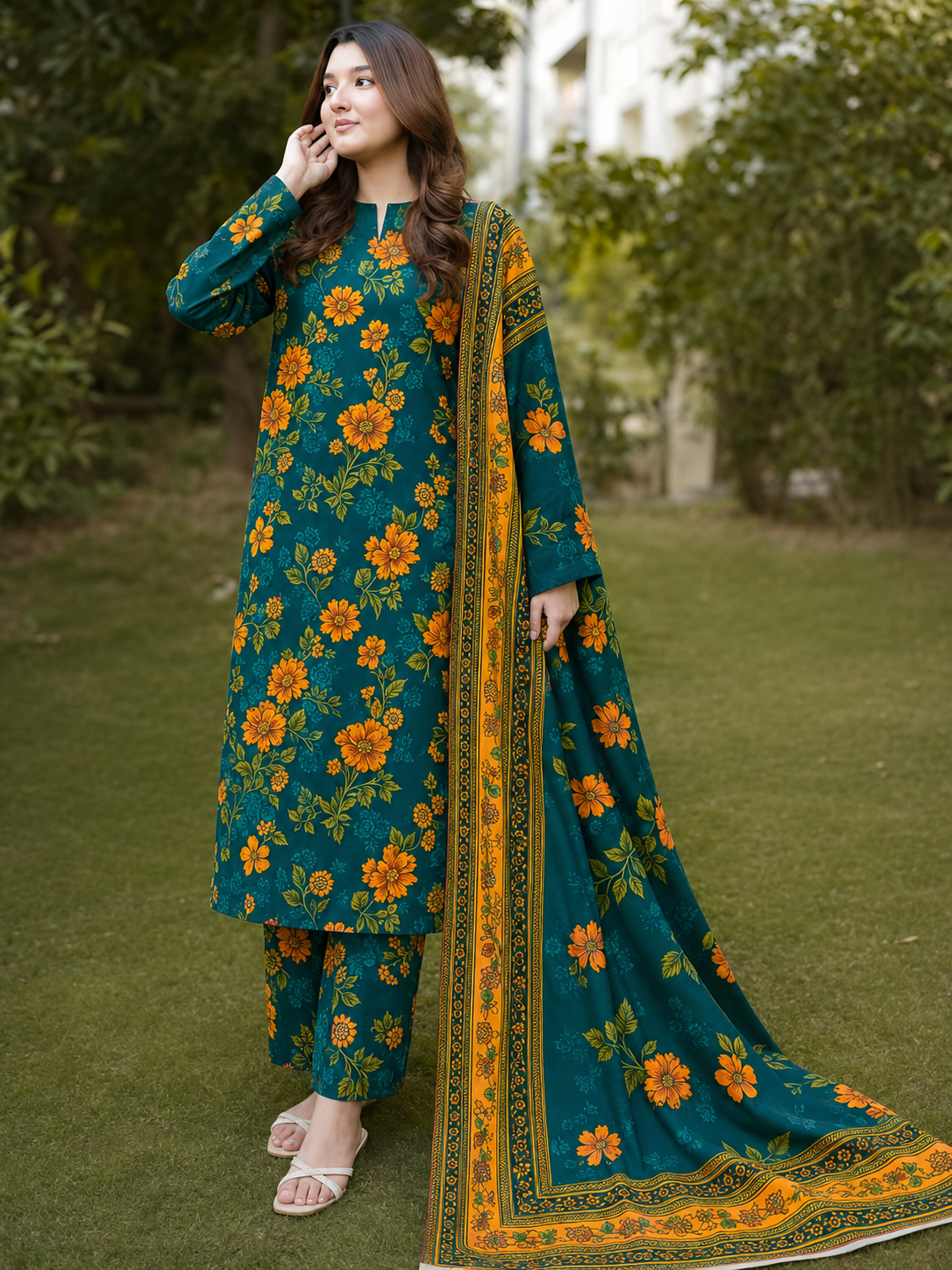 Maria B Linen Digital Printed 3 Piece | MB368