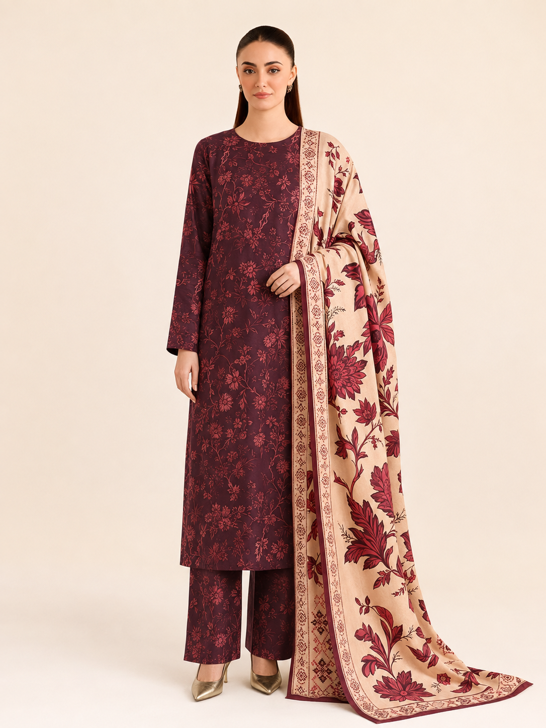 Maria B Linen Digital Printed 3 Piece | MB380
