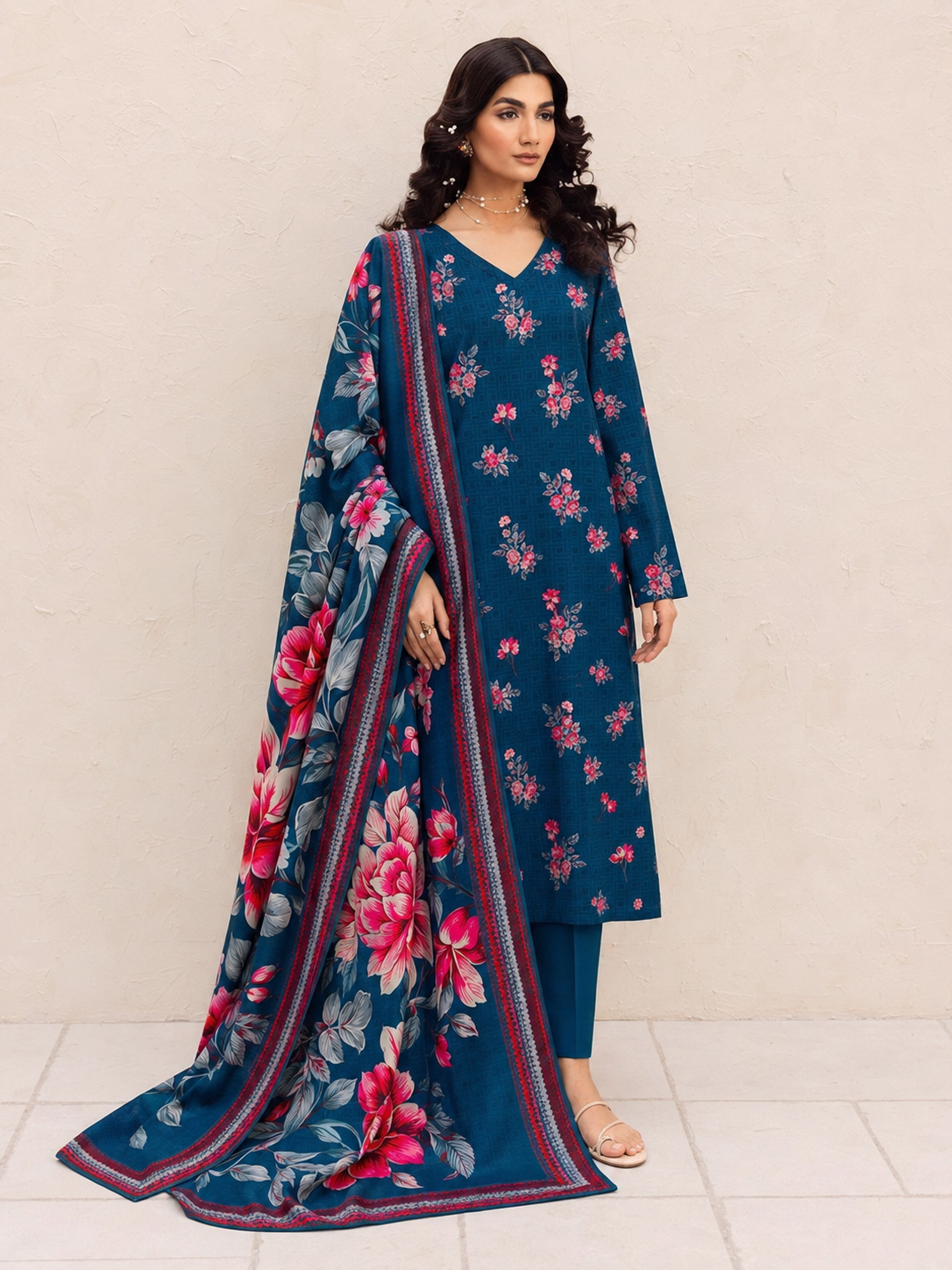 Maria B Linen Digital Printed 3 Piece | MB377