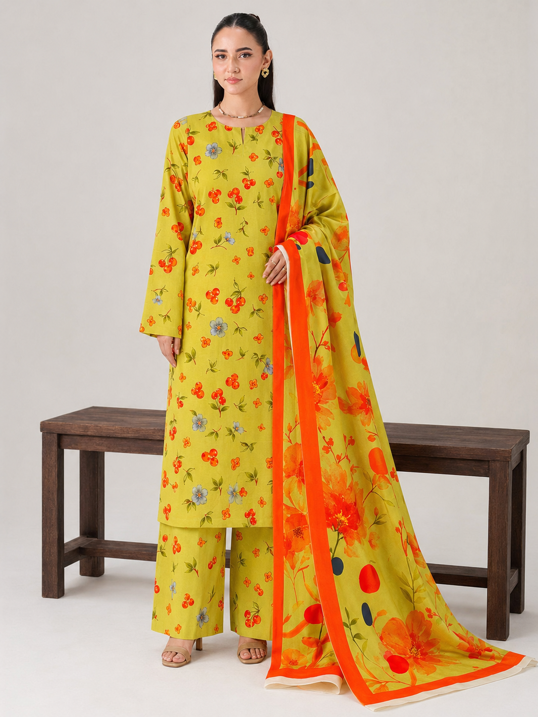 Maria B Linen Digital Printed 3 Piece | MB376