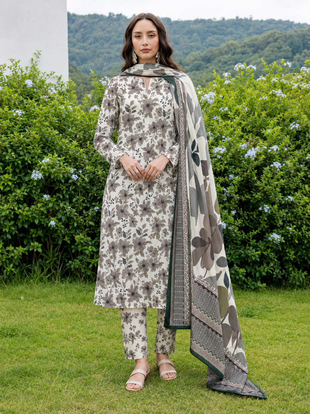 Maria B Linen Digital Printed 3 Piece | MB349