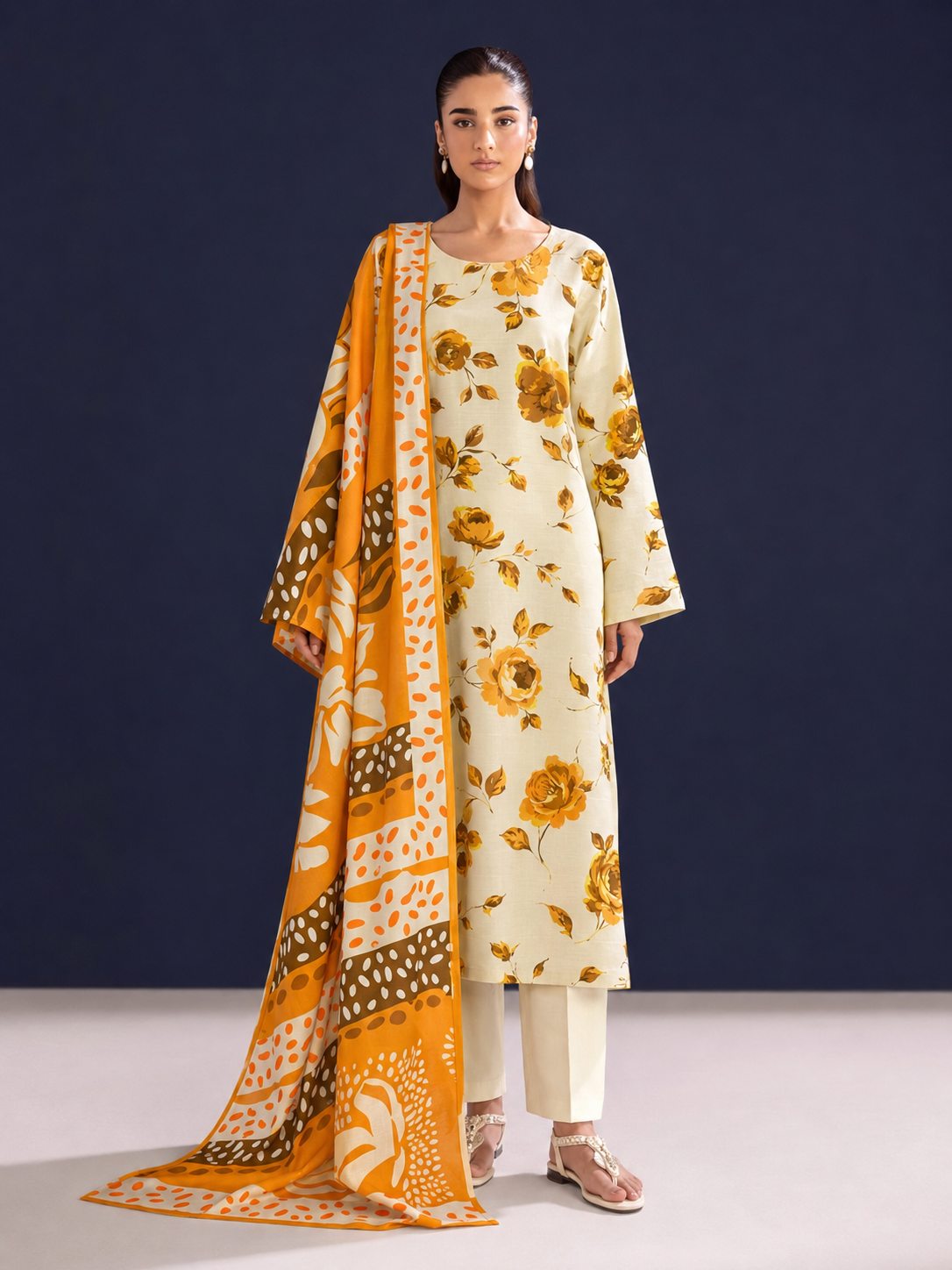 Maria B Linen Digital Printed 3 Piece | MB348