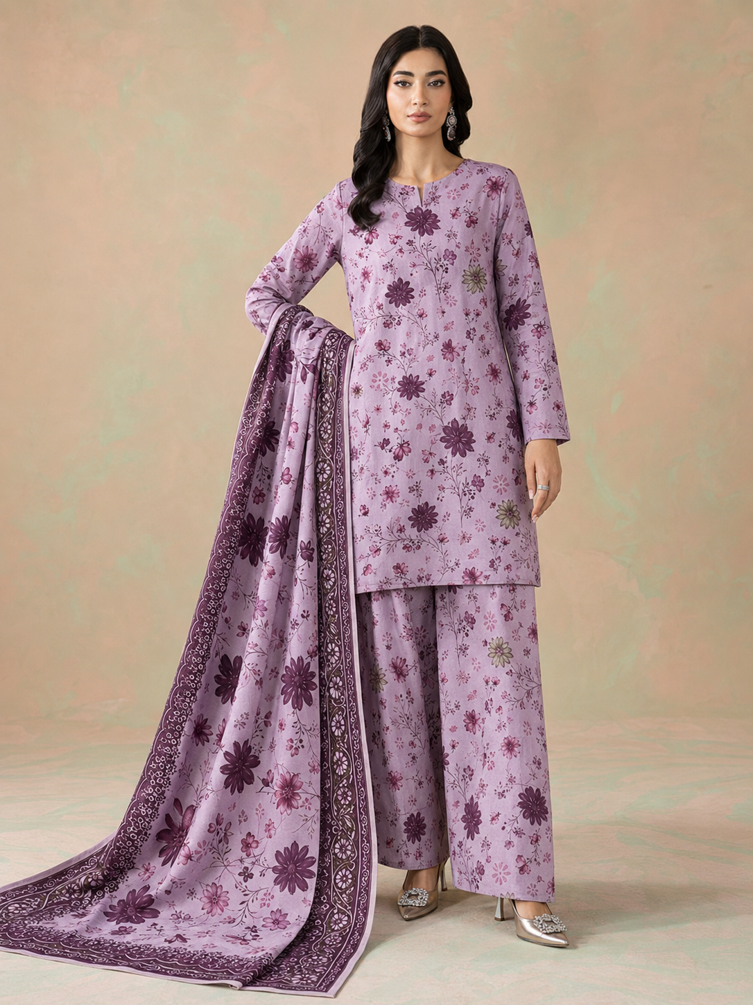 Maria B Linen Digital Printed 3 Piece | MB347