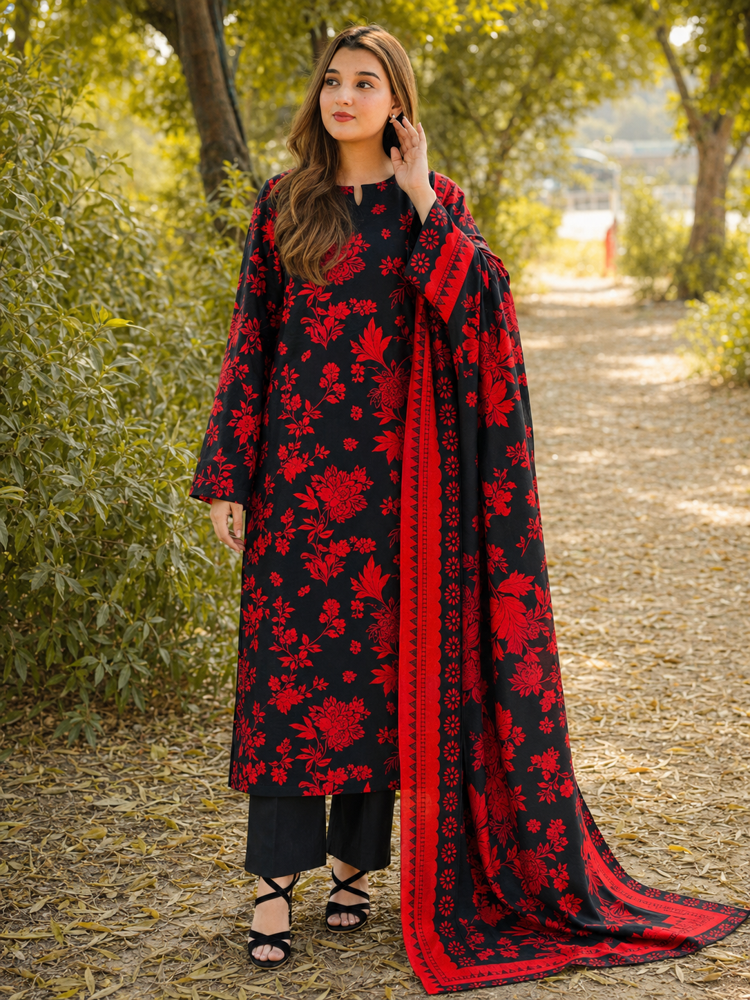 Maria B Linen Digital Printed 3 Piece | MB343