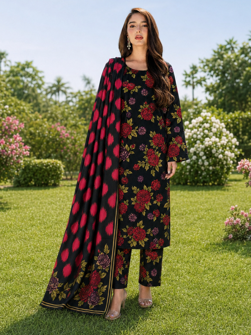 Maria B Linen Digital Printed 3 Piece | MB339