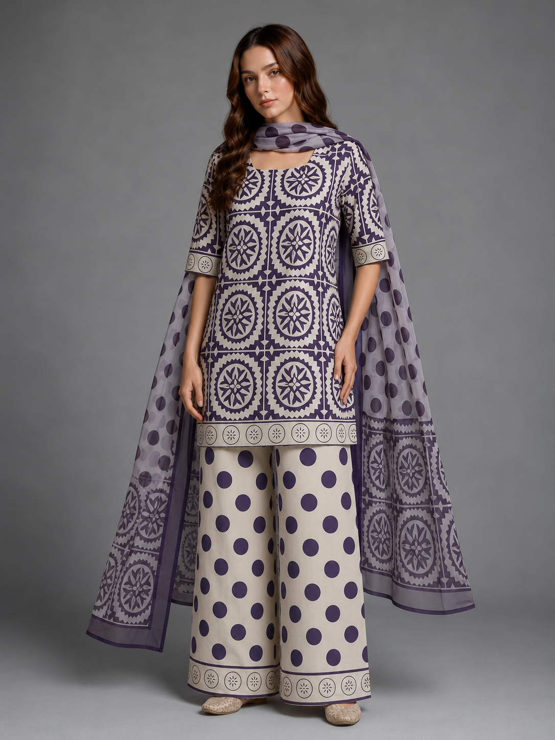 Maria B Silk Digital Printed 3 Piece | MB283