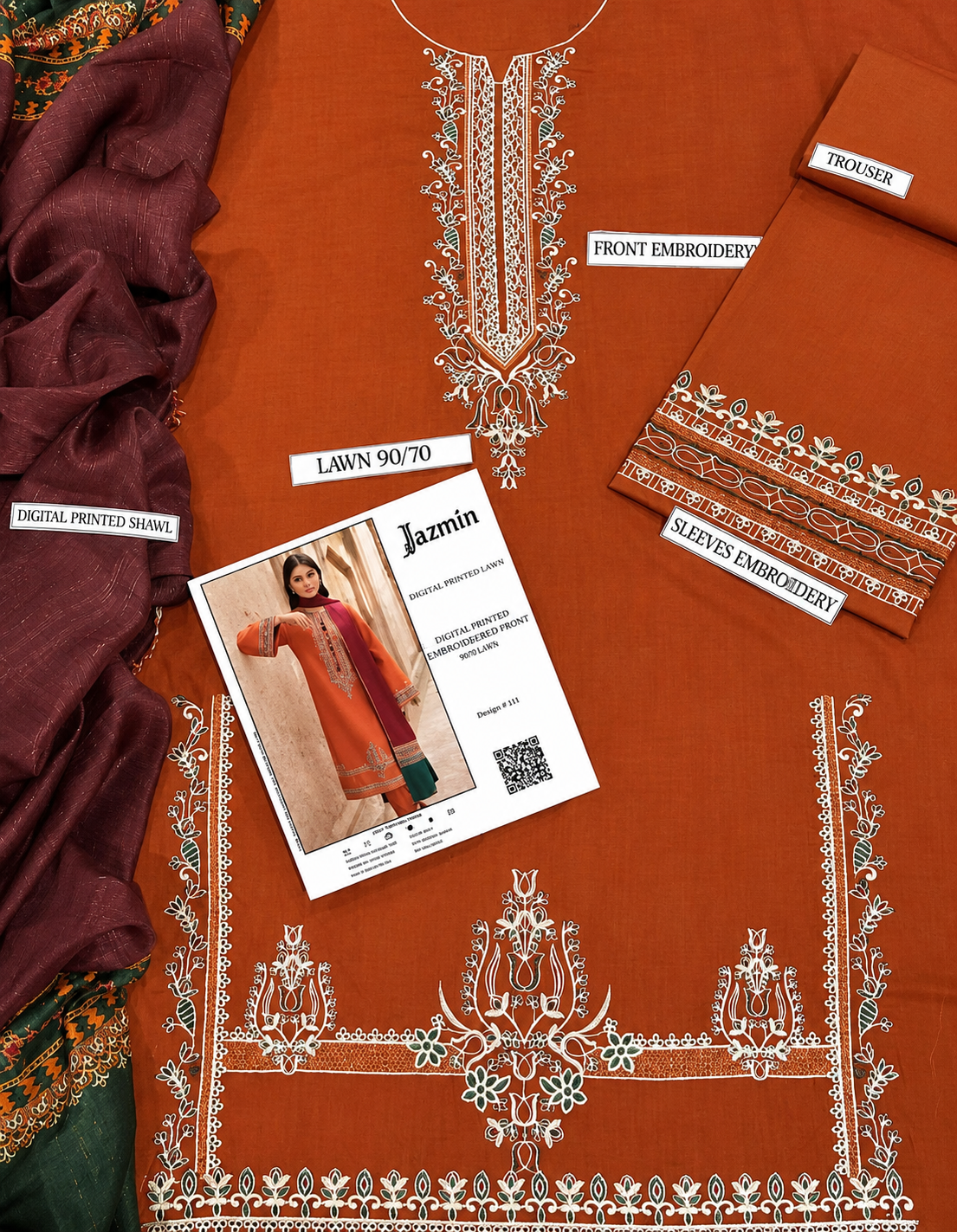 Urge Lawn Embroidered 3 Piece | UG238