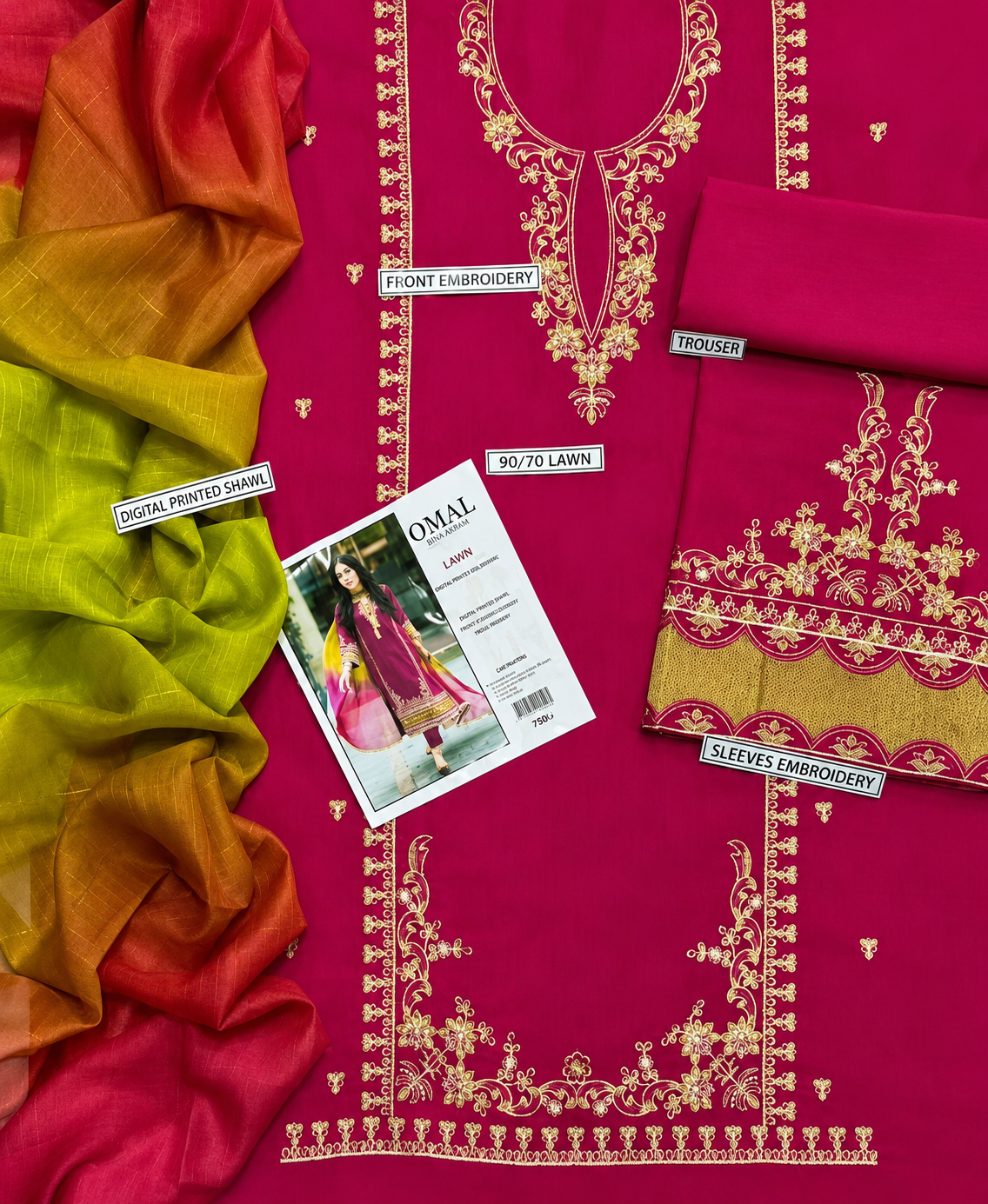 Urge Lawn Embroidered 3 Piece | UG243