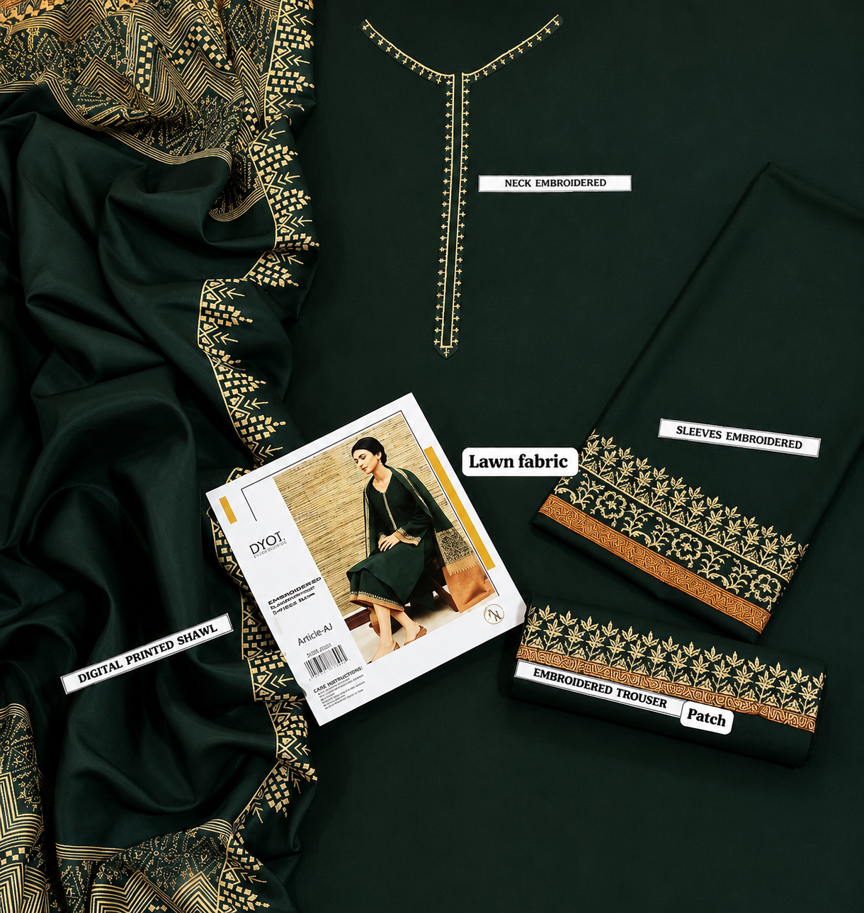 Urge Lawn Embroidered 3 Piece | UG254