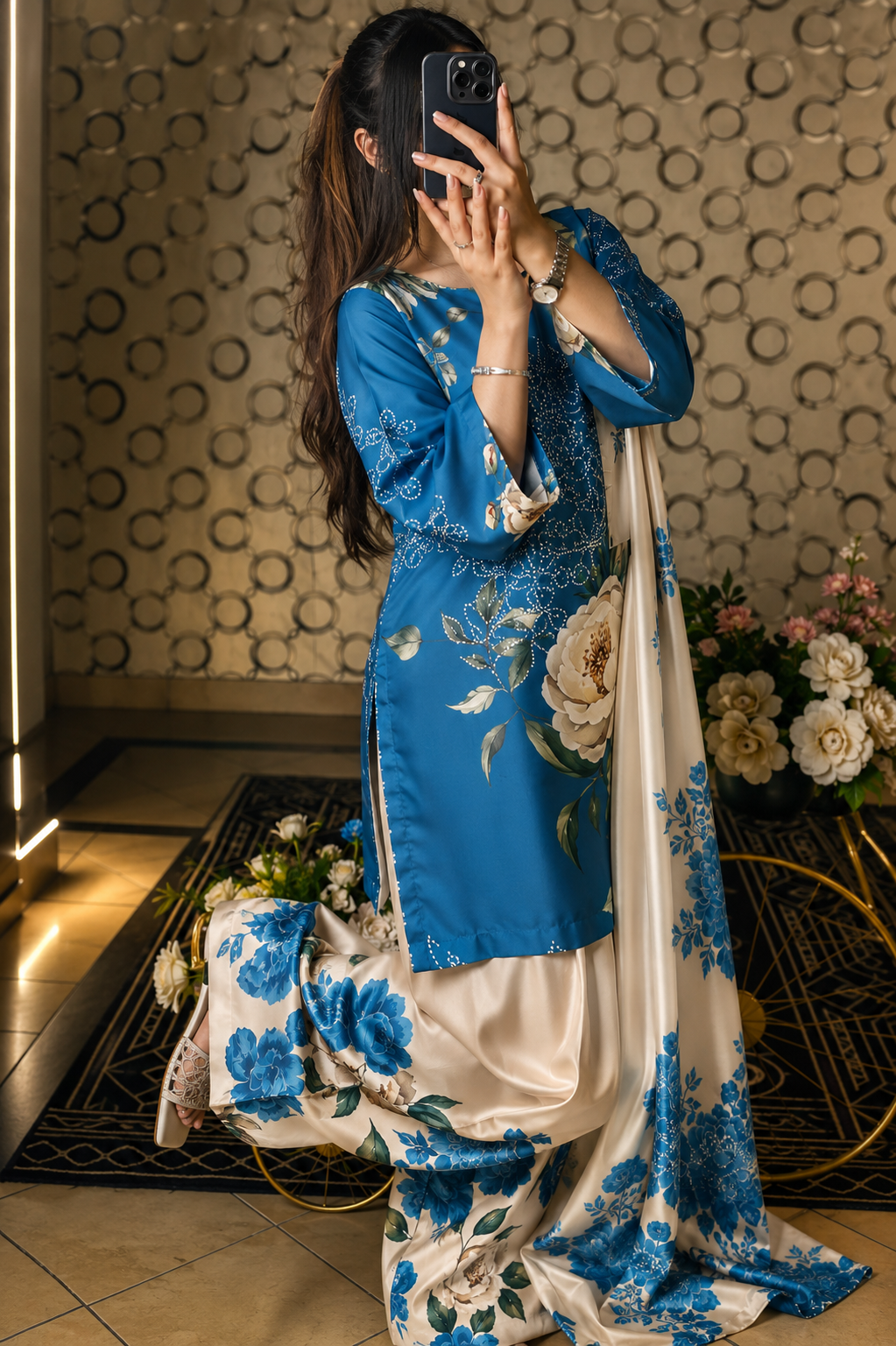 Maria B Silk Digital Printed 3 Piece | MB220