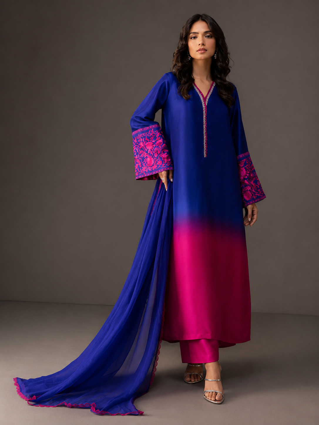 Maria B Silk Digital Printed 3 Piece | MB229