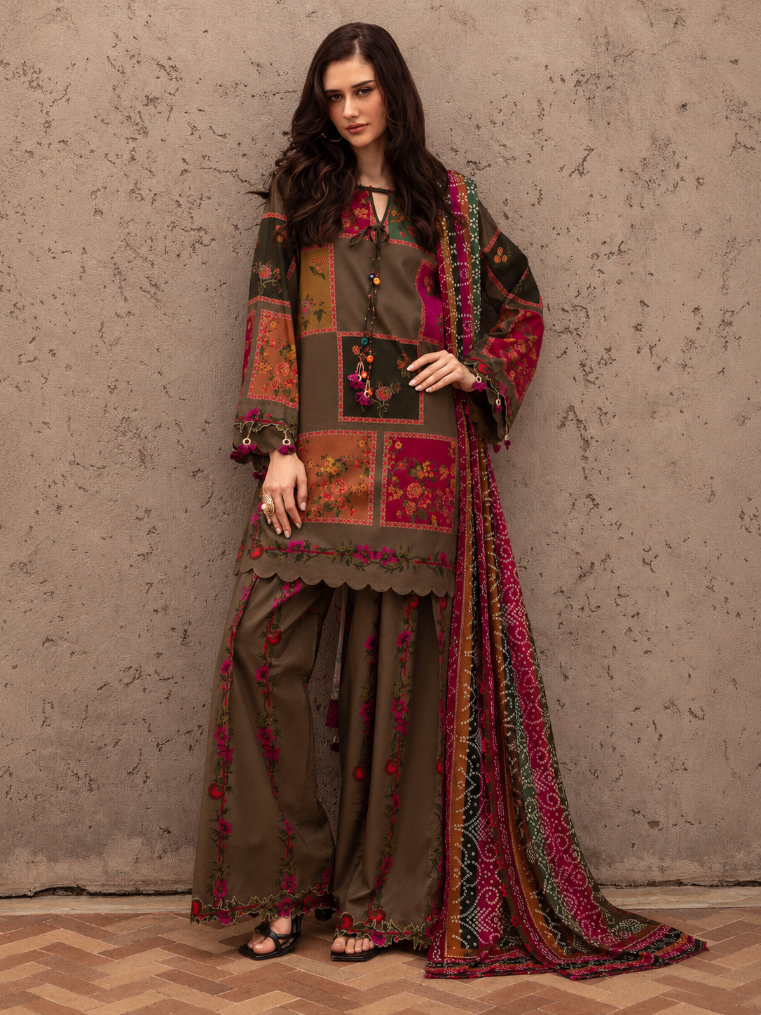 Maria B Silk Digital Printed 3 Piece | MB241