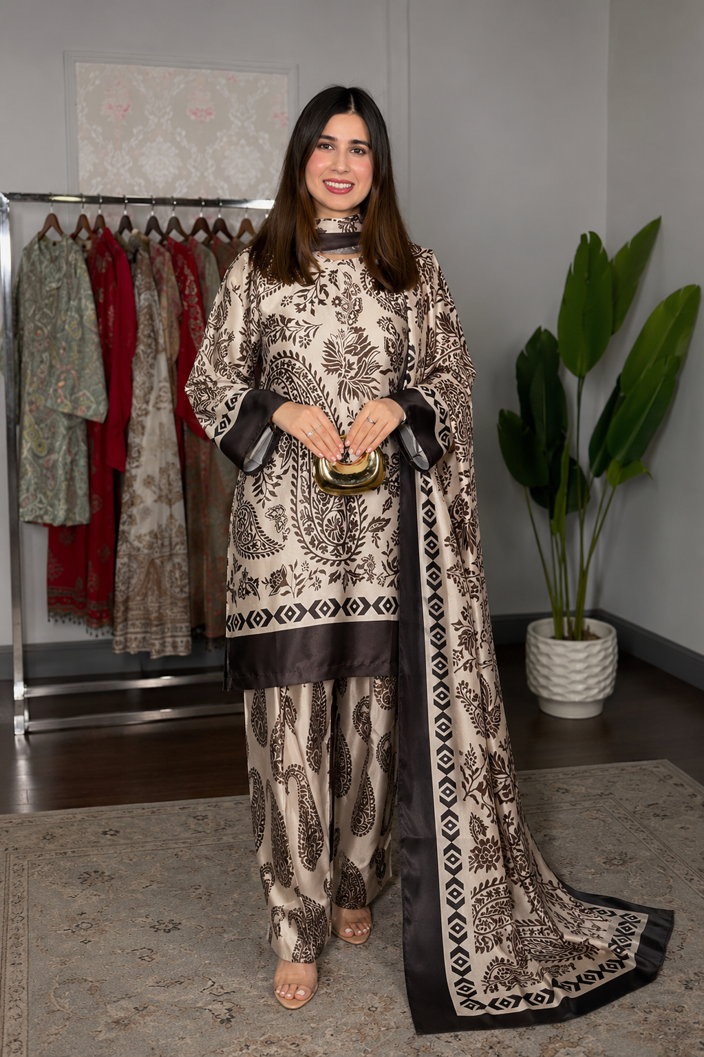 Maria B Silk Digital Printed 3 Piece | MB239
