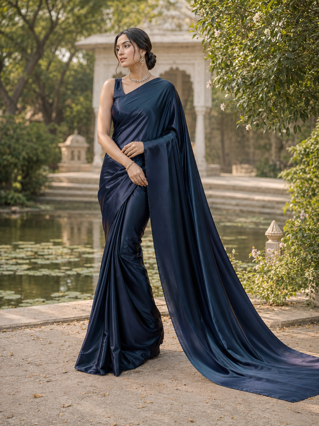 Bareeze Shamooz Silk Digital Printed Sari | BZ726