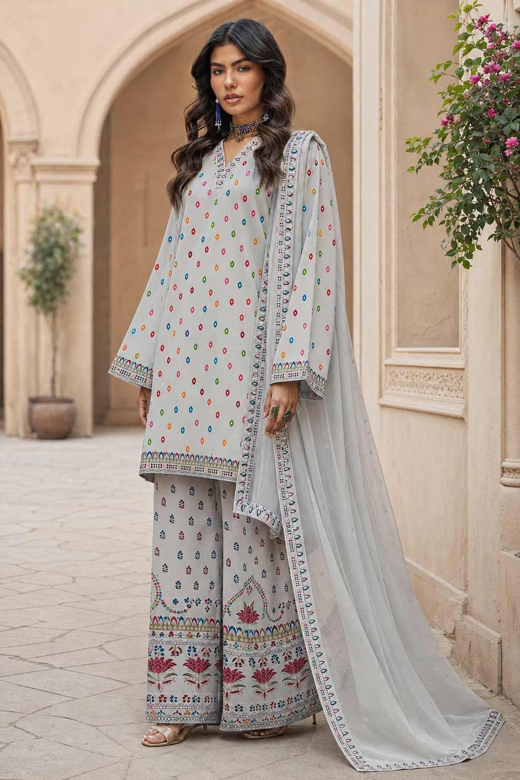Charizma Silk Embroidered 3 Piece | CZ106
