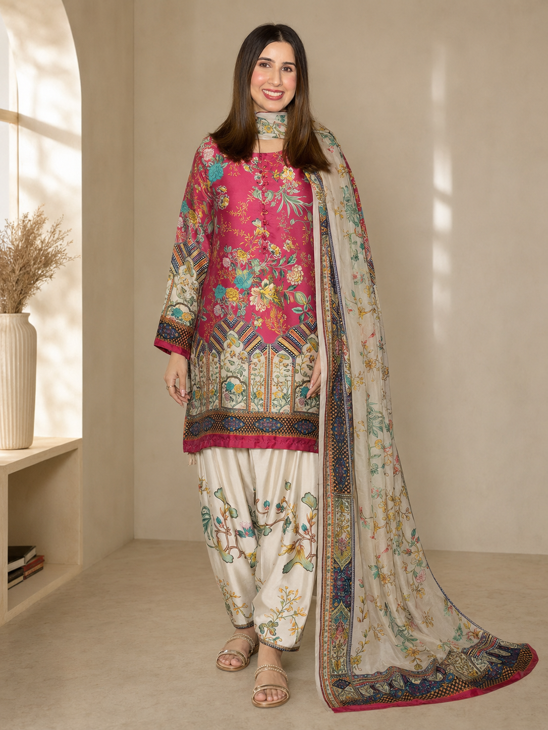 Maria B Silk Digital Printed 3 Piece | MB249