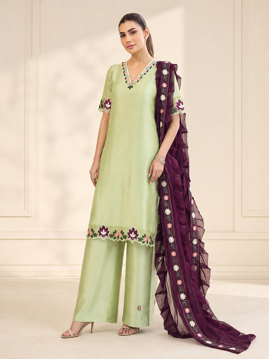 Ethnic Silk Embroidered 3 Piece | EC310