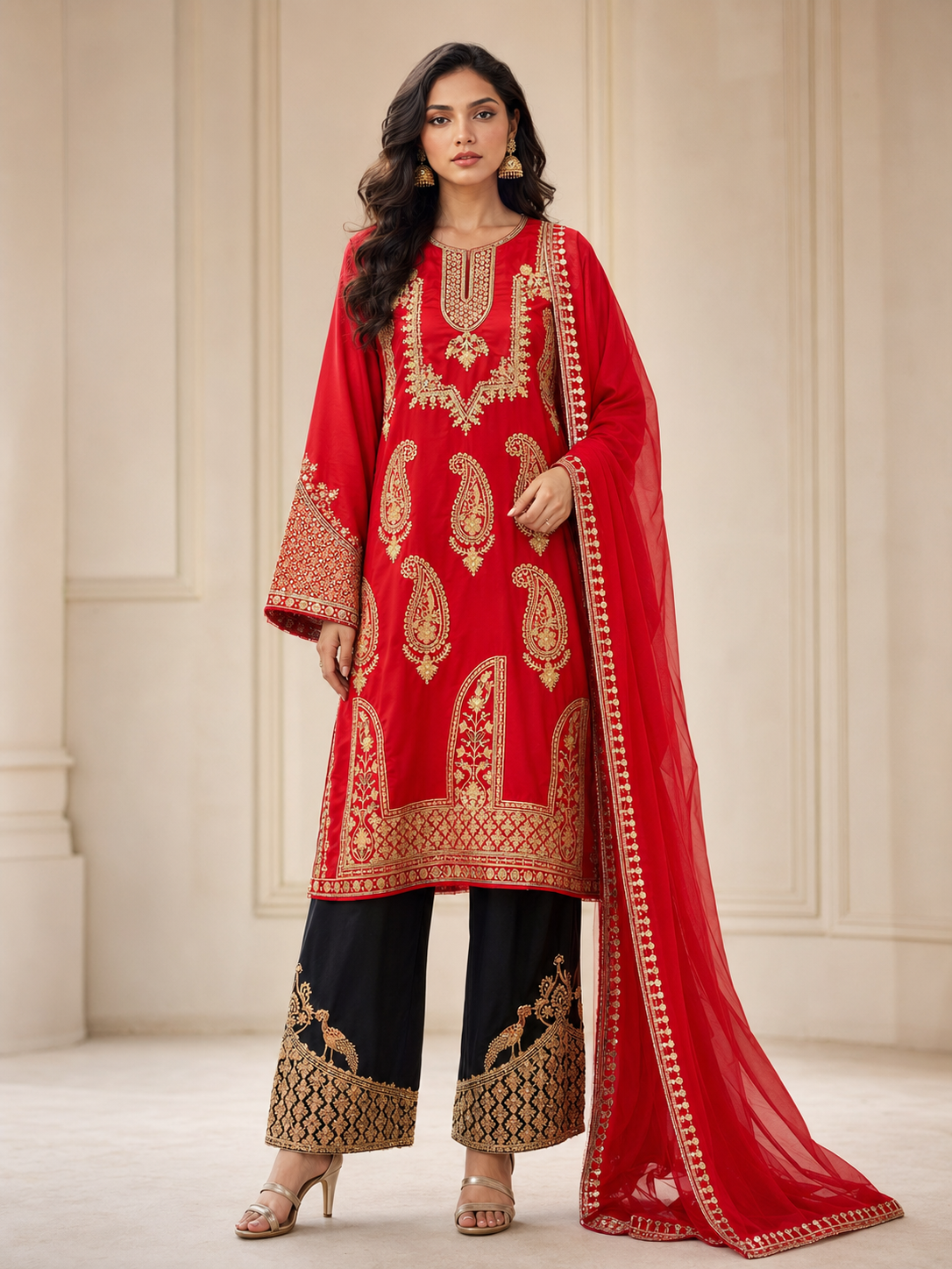 Ethnic Silk Embroidered 3 Piece | EC311