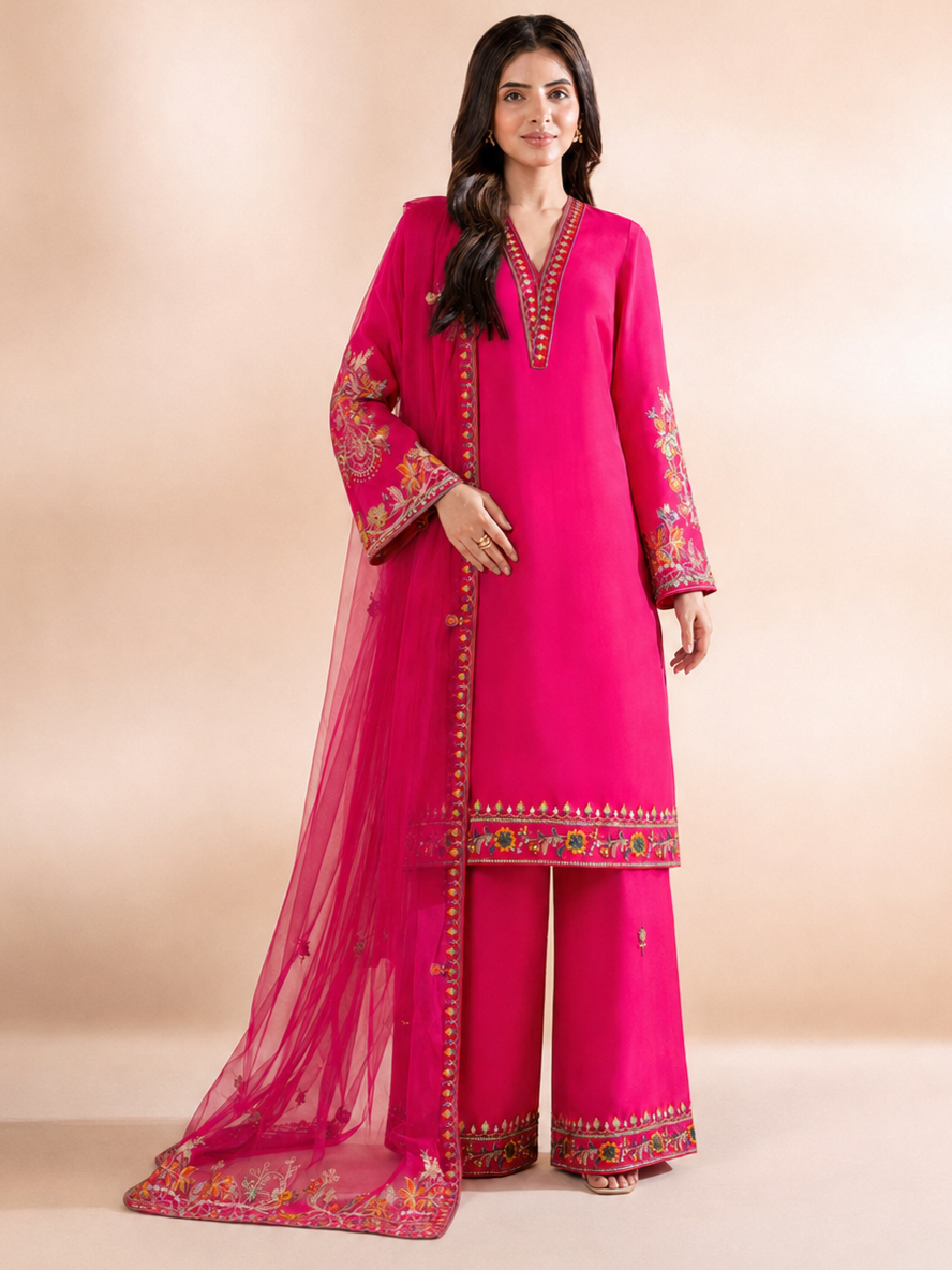 Charizma Silk Embroidered 3 Piece | CZ107