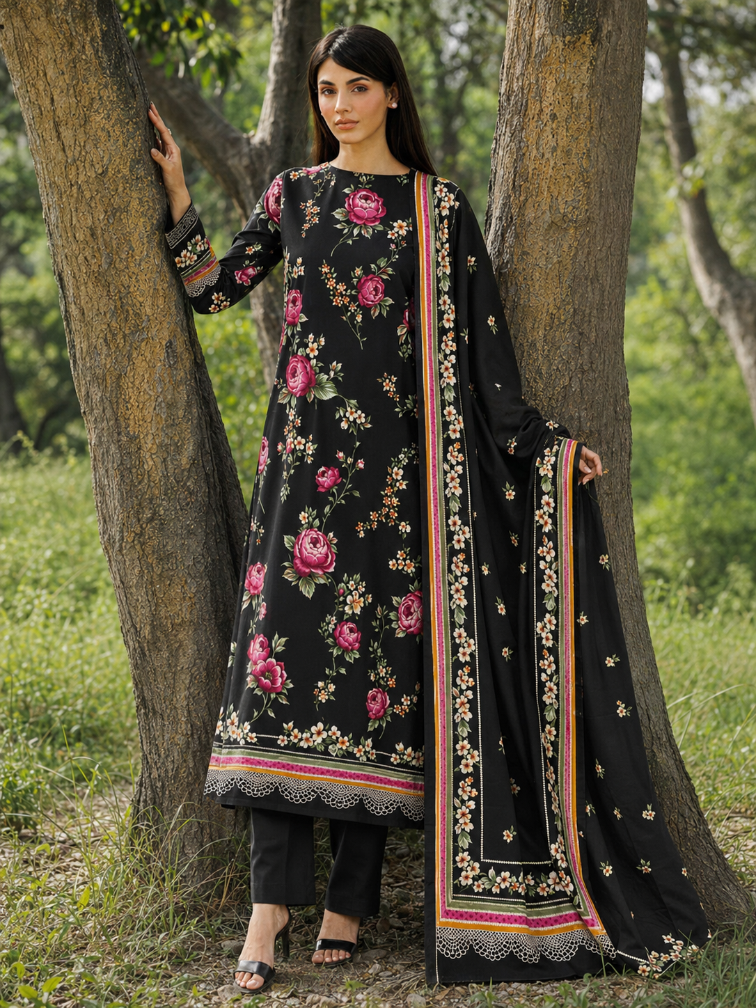Maria B Linen Digital Printed 3 Piece | MB308