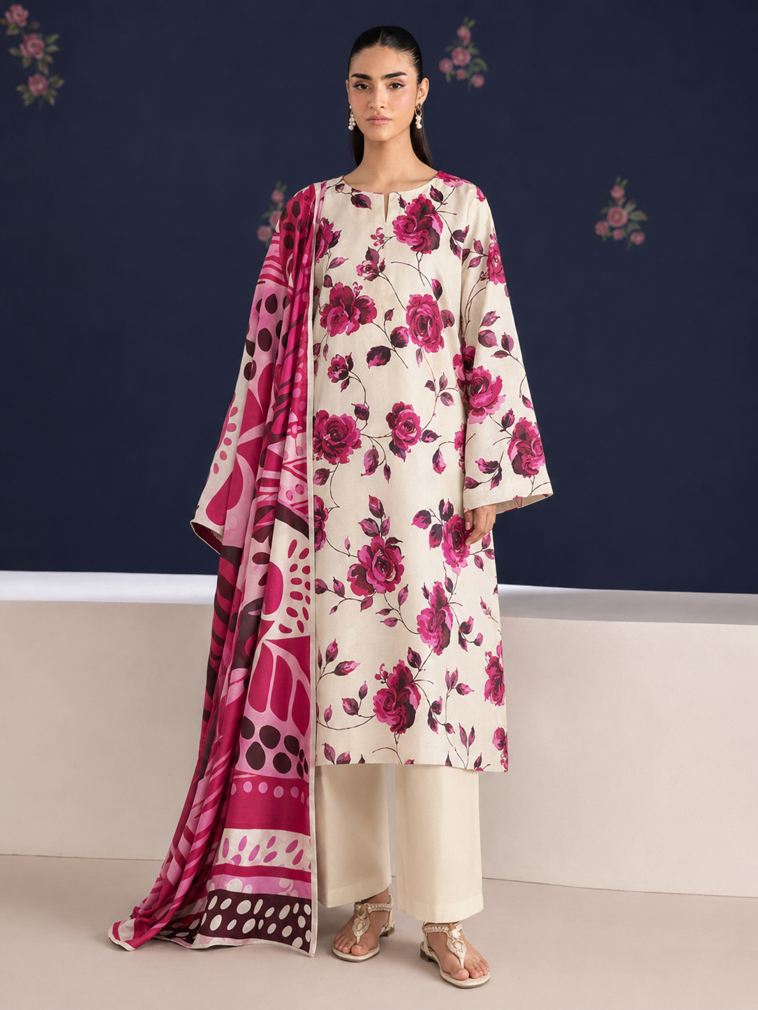 Maria B Linen Digital Printed 3 Piece | MB303