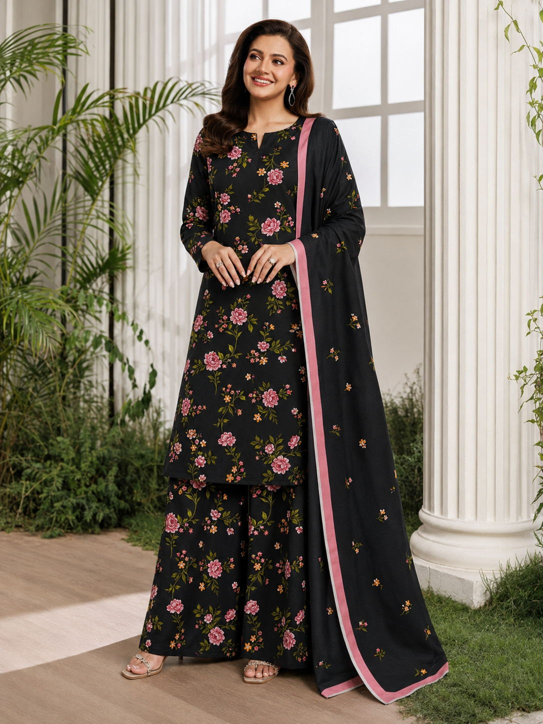 Maria B Linen Digital Printed 3 Piece | MB304