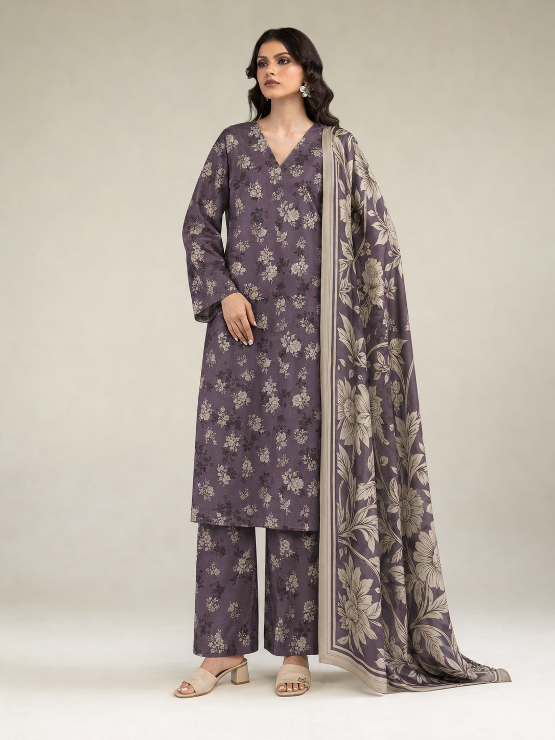 Maria B Linen Digital Printed 3 Piece | MB306