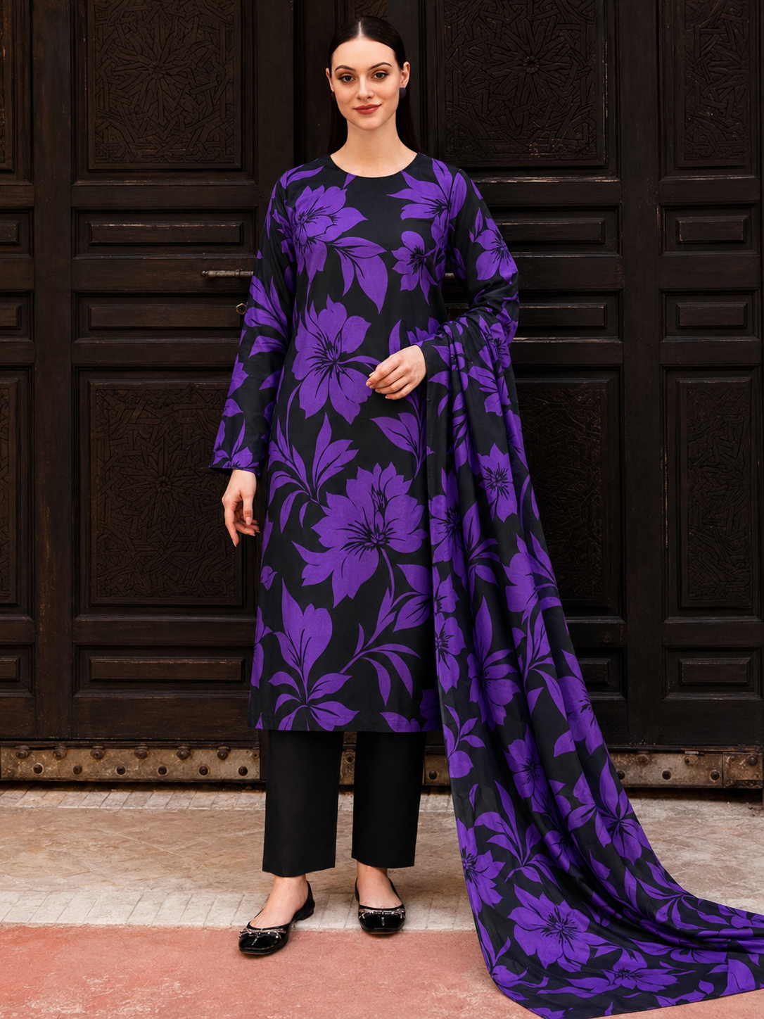 Maria B Linen Digital Printed 3 Piece | MB309