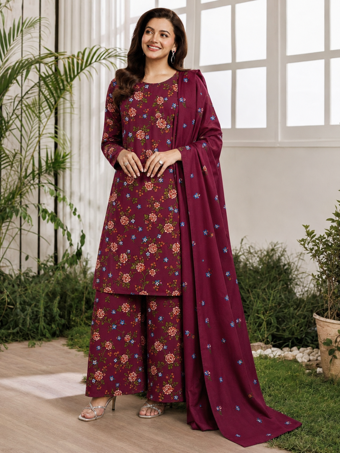 Maria B Linen Digital Printed 3 Piece | MB311