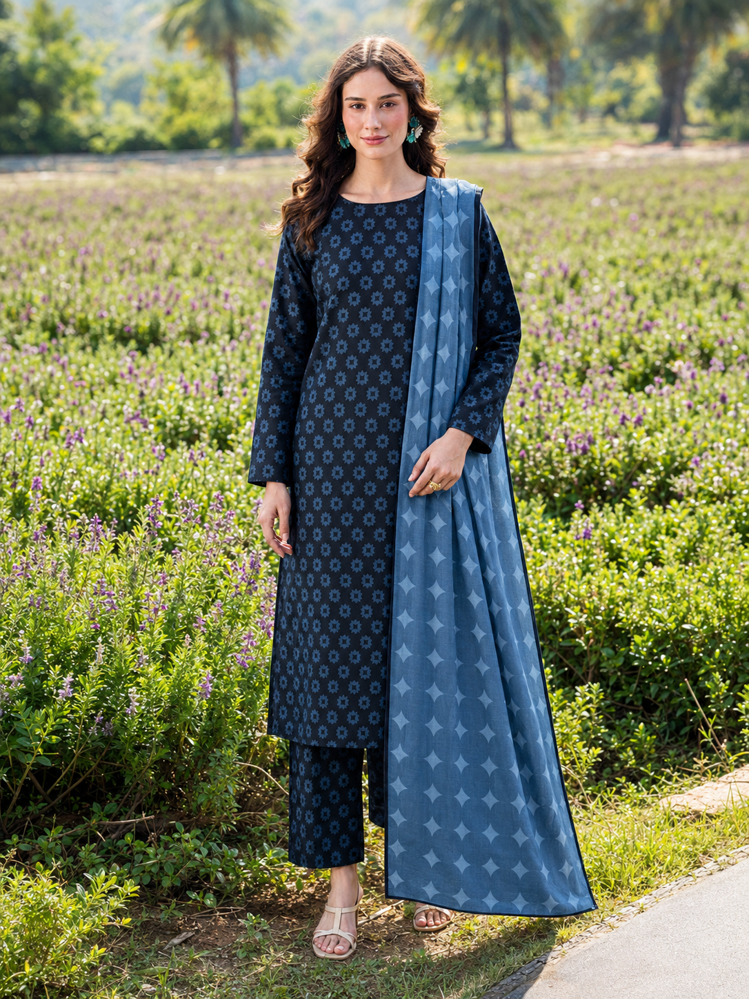 Maria B Linen Digital Printed 3 Piece | MB313