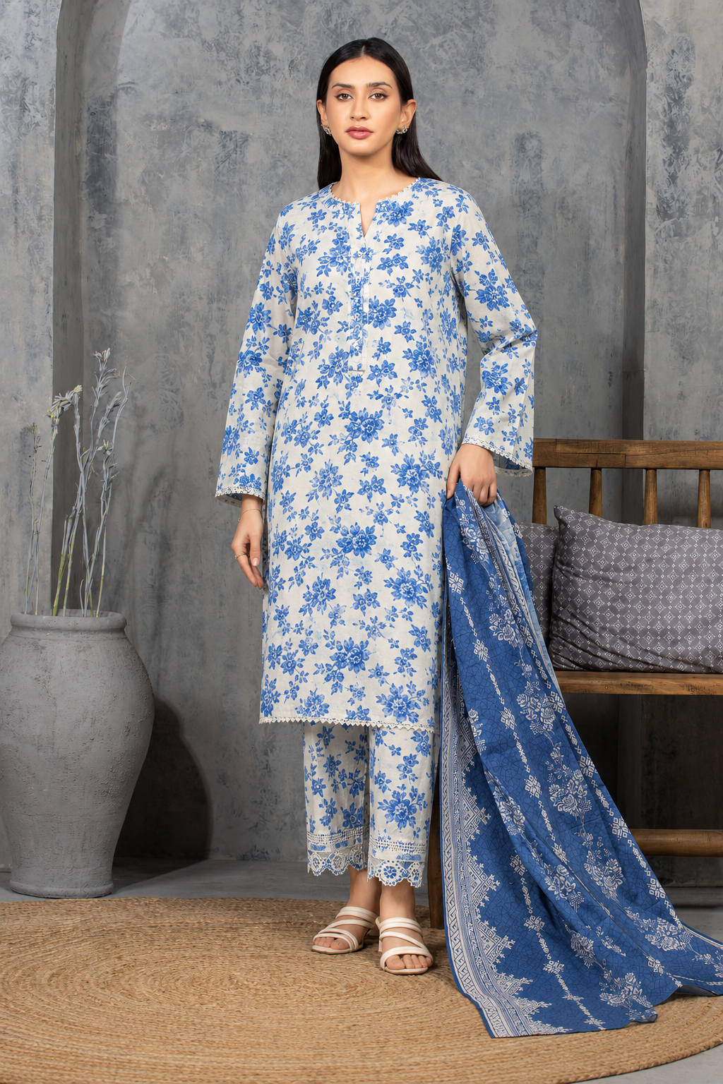 Sapphire Lawn Digital Printed 3 Piece | SP127