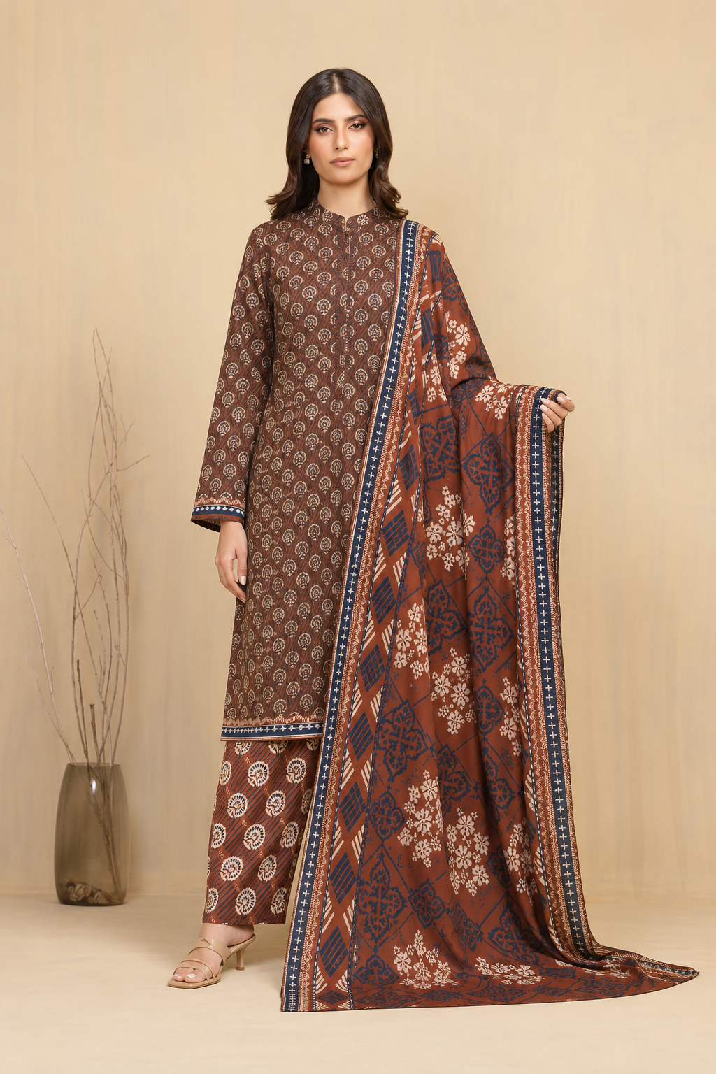 Edenrobe Lawn Digital Printed 3 Piece | ER102