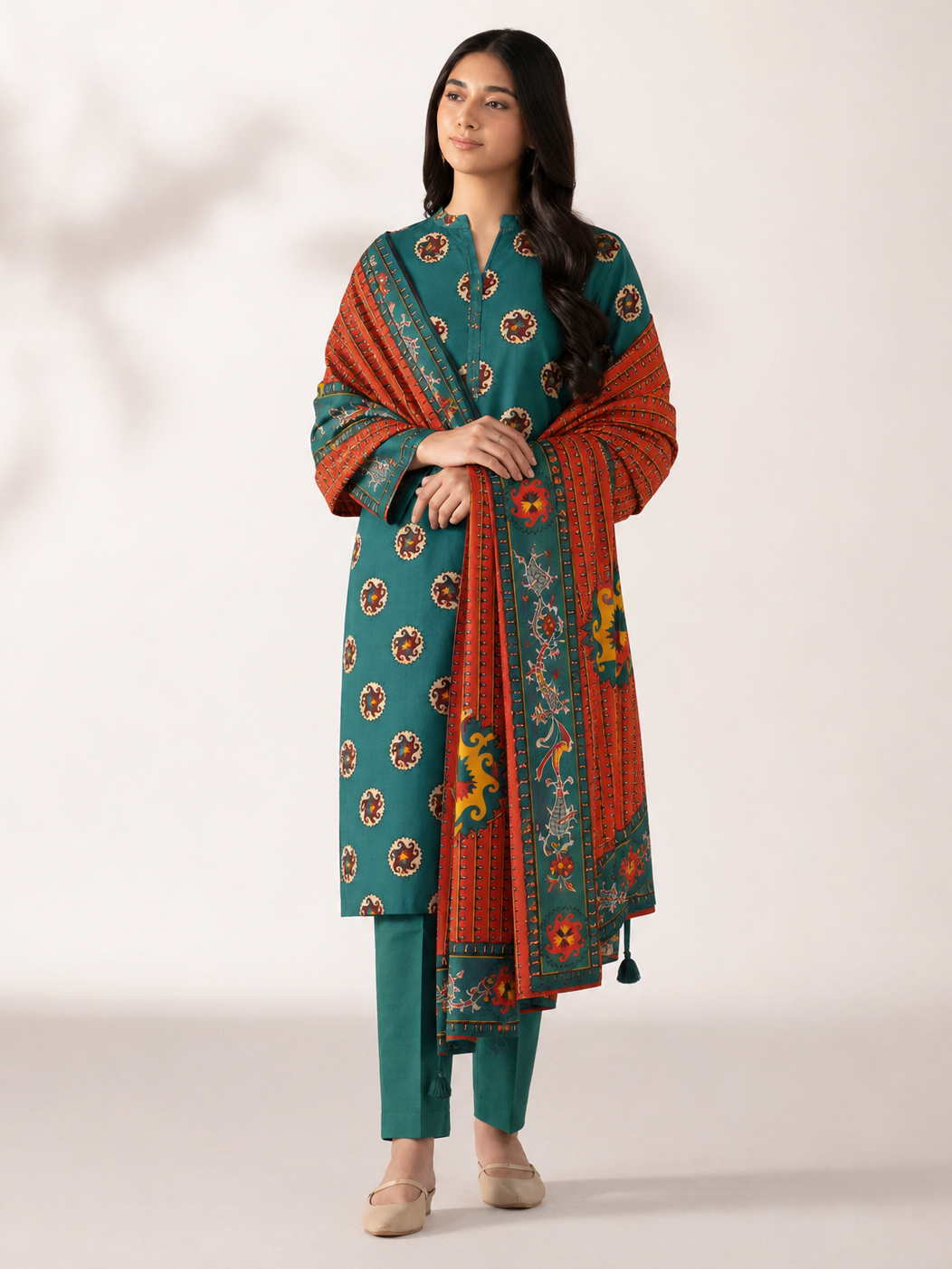 Nishat Lawn Digital Printed 3 Piece | TN100
