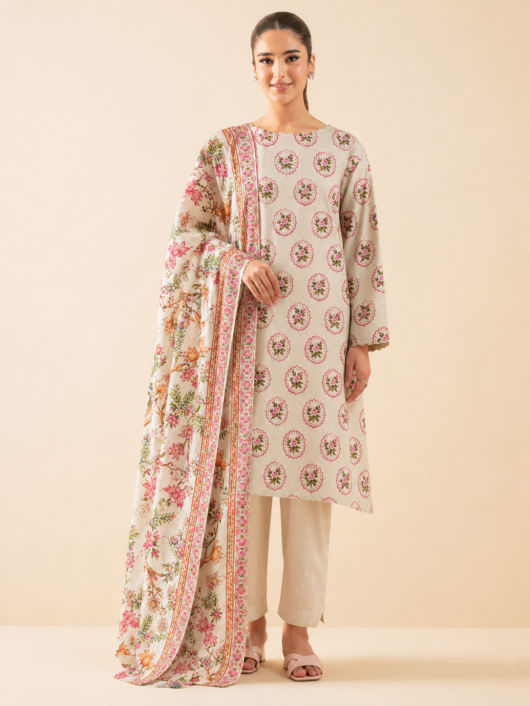 Nishat Lawn Digital Printed 3 Piece | TN107
