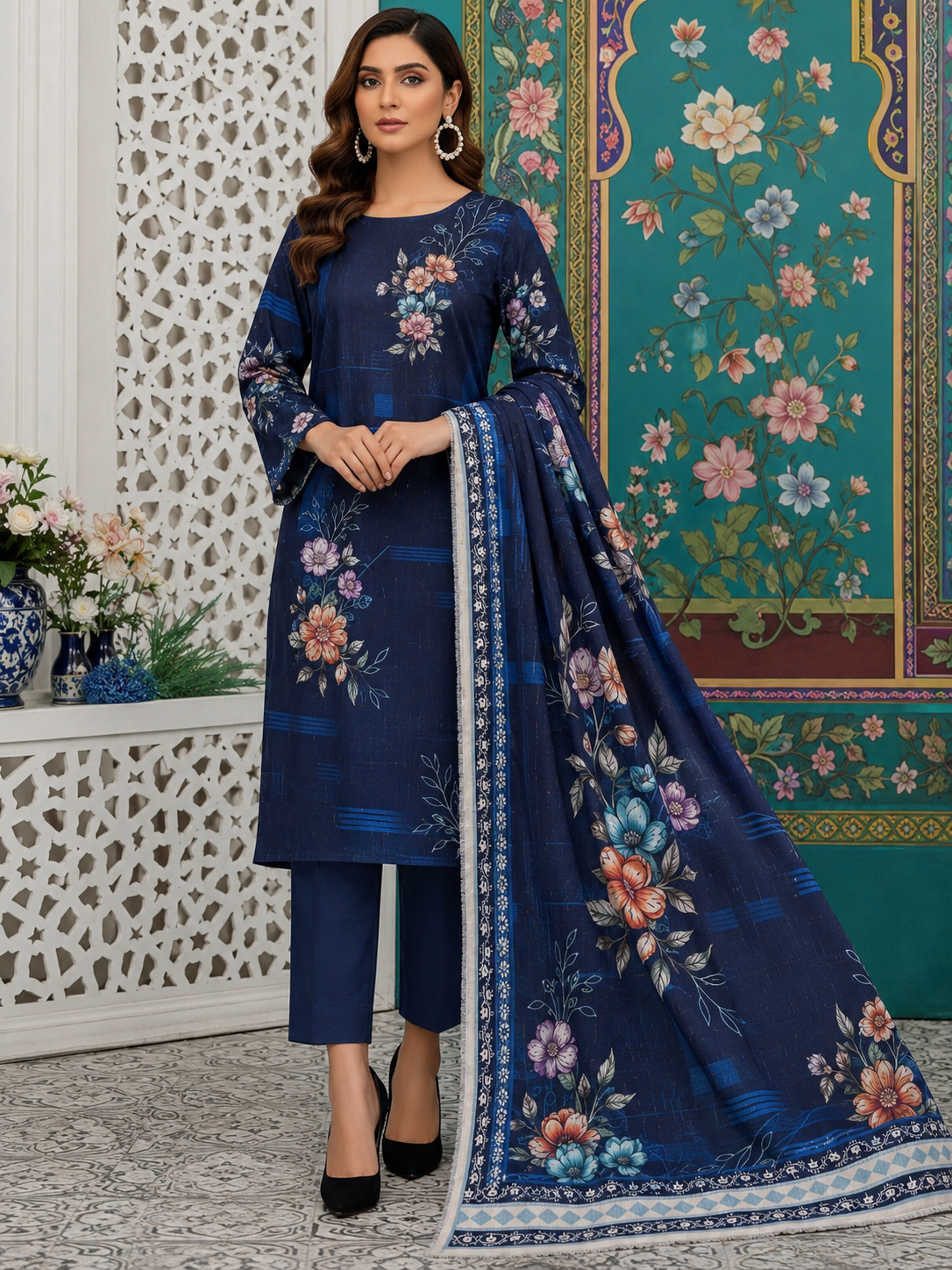 Iznik Lawn Digital Printed 3 Piece | IK703