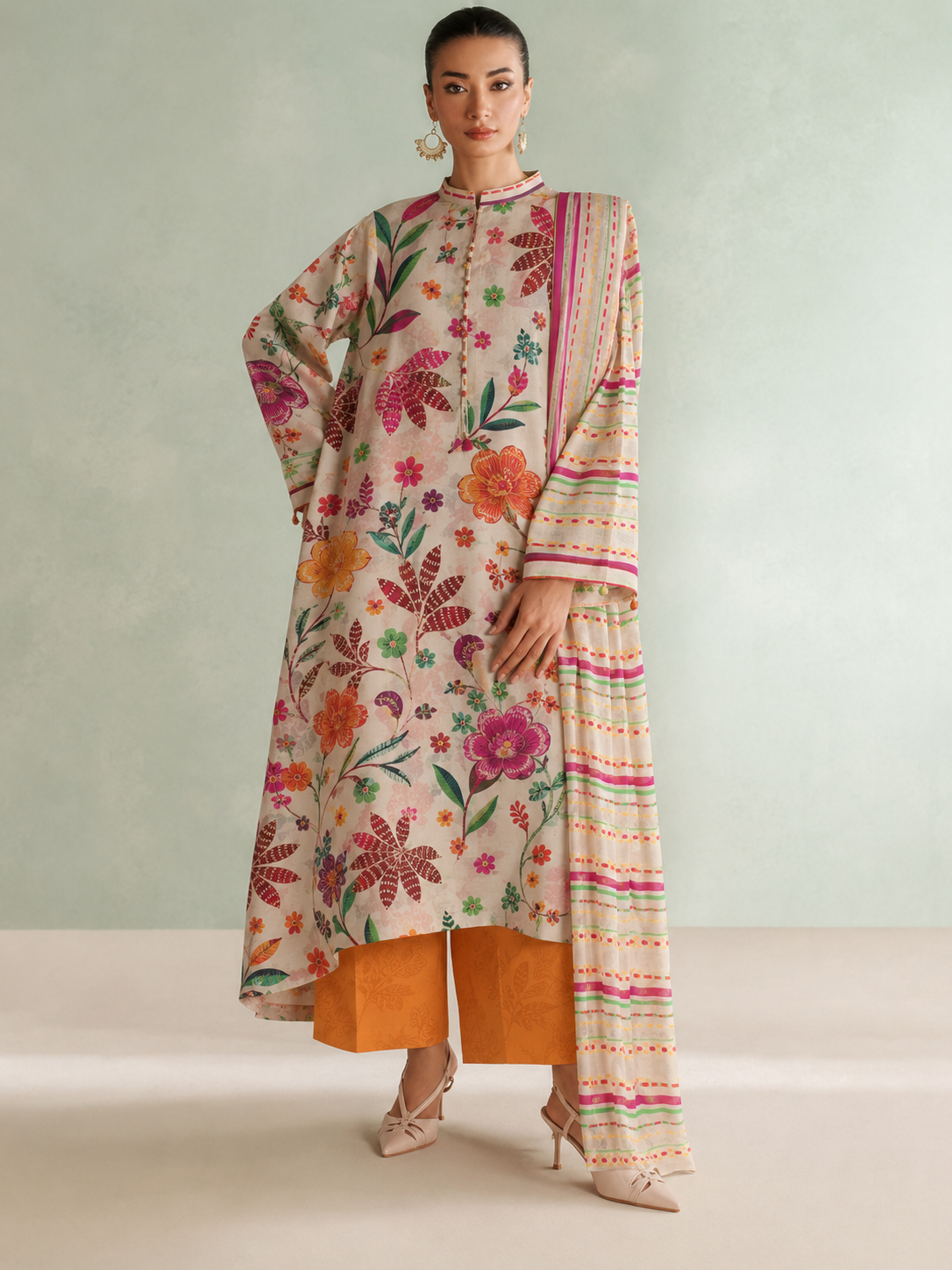 Baroque Lawn Digital Printed 3 Piece | BQ140