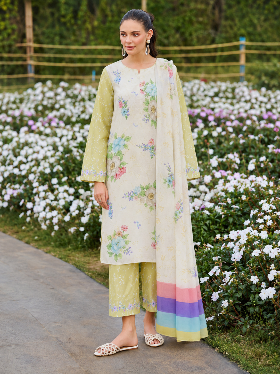 Farasha Lawn Digital Printed 3 Piece | FA102