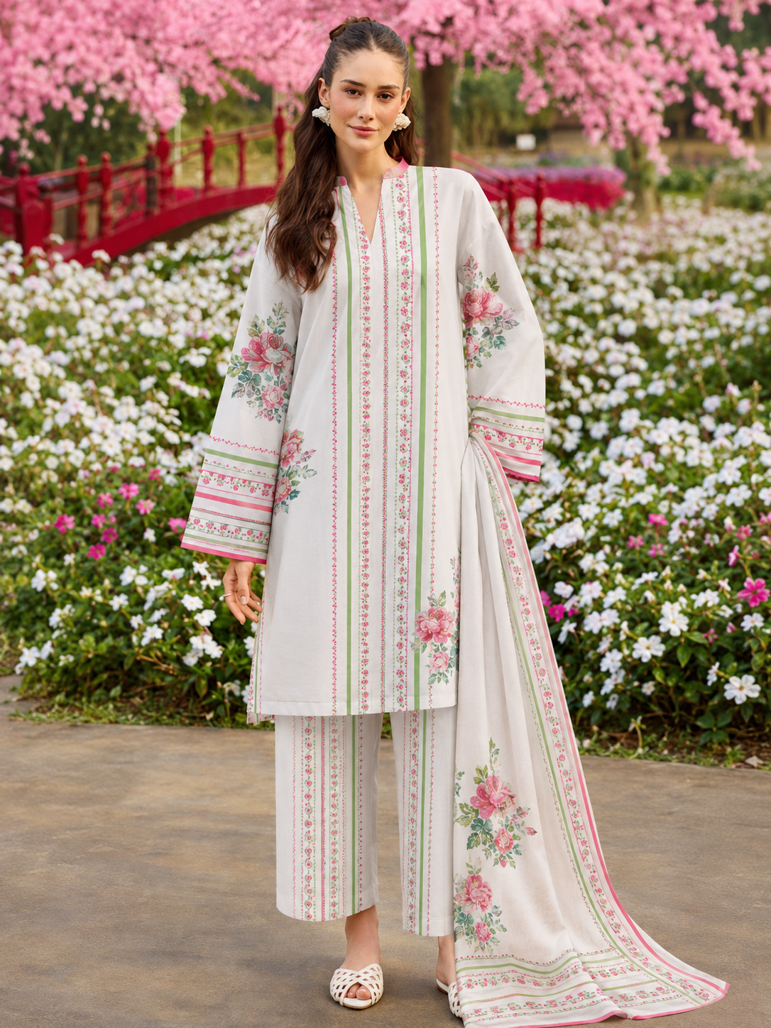 Farasha Lawn Digital Printed 3 Piece | FA104