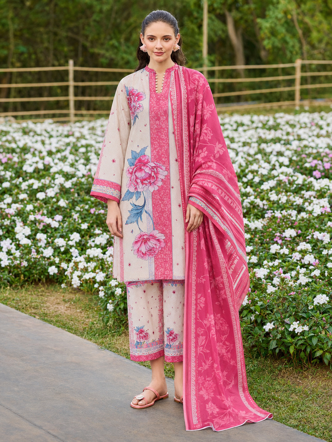 Farasha Lawn Digital Printed 3 Piece | FA107