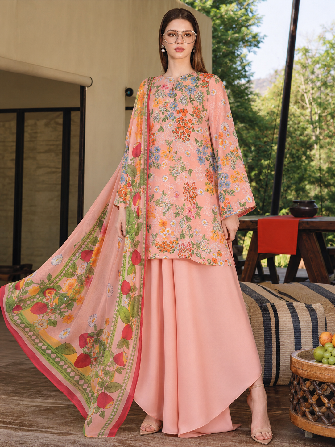 Maria B Lawn Digital Printed 3 Piece | MB188