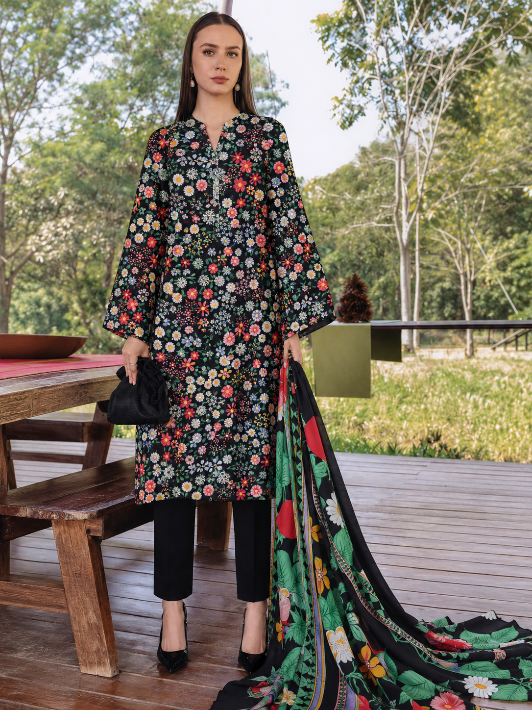 Maria B Lawn Digital Printed 3 Piece | MB189